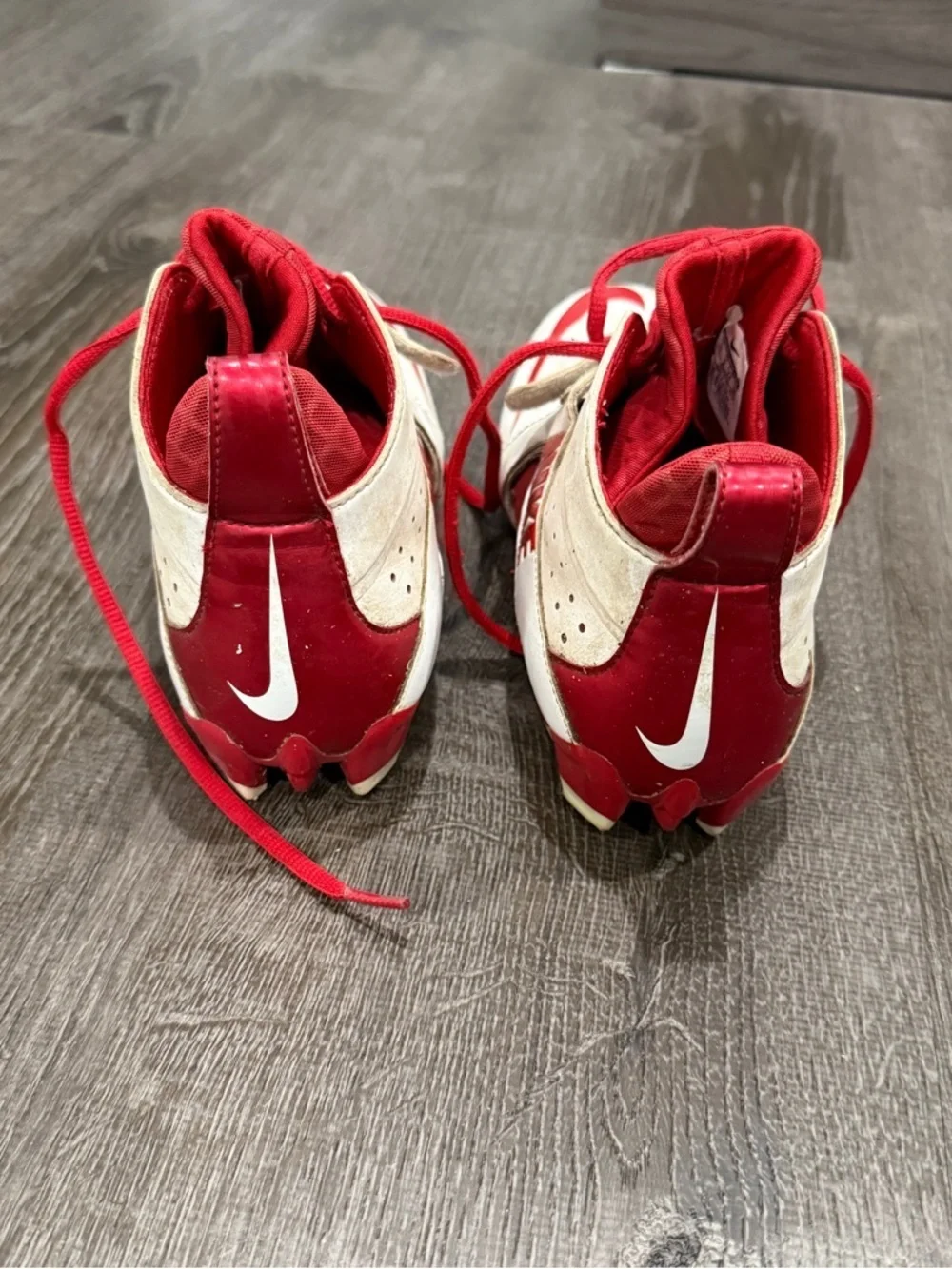 Nike Red and White Huarache III Lacrosse Cleats